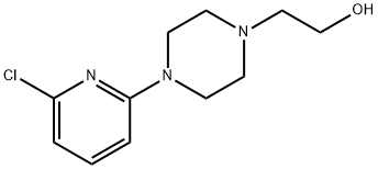 2-[4-(6-Chloro-2-pyridinyl)-1-piperazinyl]-1-ethanol 化学構造式