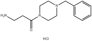 3-Amino-1-(4-benzyl-1-piperazinyl)-1-propanonehydrochloride Structure