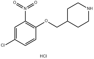 4-[(4-Chloro-2-nitrophenoxy)methyl]piperidinehydrochloride Structure