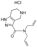 N,N-Diallyl-4,5,6,7-tetrahydro-1H-pyrazolo-[4,3-c]pyridine-3-carboxamide hydrochloride 化学構造式