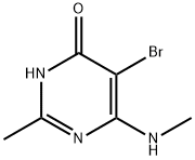 5-ブロモ-2-メチル-6-(メチルアミノ)-4-ピリミジノール 化学構造式