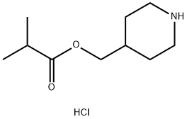 4-Piperidinylmethyl 2-methylpropanoatehydrochloride Struktur