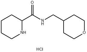 N-(Tetrahydro-2H-pyran-4-ylmethyl)-2-piperidinecarboxamide hydrochloride Struktur