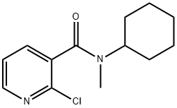 2-Chloro-N-cyclohexyl-N-methylnicotinamide 化学構造式