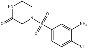 4-[(3-Amino-4-chlorophenyl)sulfonyl]-2-piperazinone Structure