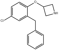 3-(2-Benzyl-4-chlorophenoxy)azetidine,1219963-91-3,结构式