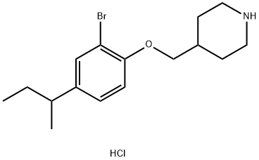 4-{[2-Bromo-4-(sec-butyl)phenoxy]-methyl}piperidine hydrochloride 结构式