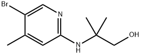 2-[(5-Bromo-4-methyl-2-pyridinyl)amino]-2-methyl-1-propanol 化学構造式