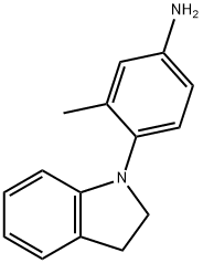 4-(2,3-Dihydro-1H-indol-1-yl)-3-methylphenylamine,1094497-11-6,结构式