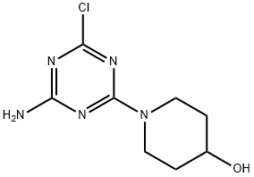 1-(4-Amino-6-chloro-1,3,5-triazin-2-yl)-4-piperidinol 结构式
