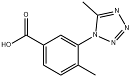4-Methyl-3-(5-methyl-tetrazol-1-yl)-benzoic acid Struktur