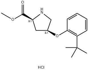 Methyl (2S,4S)-4-[2-(tert-butyl)phenoxy]-2-pyrrolidinecarboxylate hydrochloride Structure