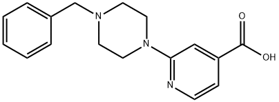 2-(4-Benzyl-1-piperazinyl)isonicotinic acid 化学構造式