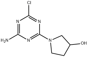 1-(4-Amino-6-chloro-1,3,5-triazin-2-yl)-3-pyrrolidinol 结构式