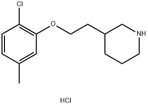 3-[2-(2-Chloro-5-methylphenoxy)ethyl]piperidinehydrochloride Struktur