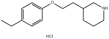 3-[2-(4-Ethylphenoxy)ethyl]piperidinehydrochloride 结构式