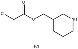 3-Piperidinylmethyl 2-chloroacetate hydrochloride 化学構造式