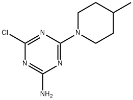 4-Chloro-6-(4-methyl-1-piperidinyl)-1,3,5-triazin-2-amine Struktur