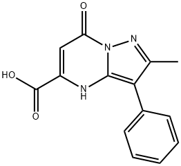 2-甲基-7-羰基-3-苯基-4,7-二氢-吡唑并-[1,5-A]嘧啶-5-羧酸, 947014-73-5, 结构式