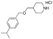 4-{[(4-Isopropylbenzyl)oxy]methyl}piperidinehydrochloride 化学構造式