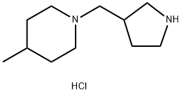 4-Methyl-1-(3-pyrrolidinylmethyl)piperidinedihydrochloride 结构式
