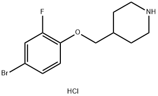 4-[(4-Bromo-2-fluorophenoxy)methyl]piperidinehydrochloride 化学構造式