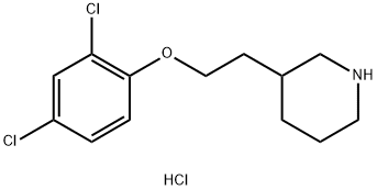 3-[2-(2,4-Dichlorophenoxy)ethyl]piperidinehydrochloride Structure