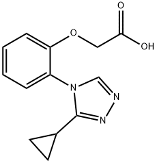 [2-(3-Cyclopropyl-[1,2,4]triazol-4-yl)-phenoxy]-acetic acid 化学構造式