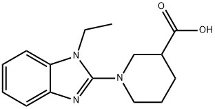 1-(1-Ethyl-1H-benzoimidazol-2-yl)-piperidine-3-carboxylic acid Structure