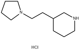 3-[2-(1-Pyrrolidinyl)ethyl]piperidinedihydrochloride Structure