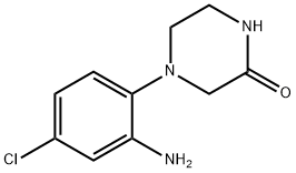 4-(2-Amino-4-chlorophenyl)-2-piperazinone Struktur