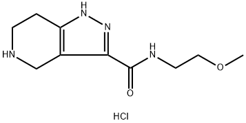 N-(2-Methoxyethyl)-4,5,6,7-tetrahydro-1H-pyrazolo-[4,3-c]pyridine-3-carboxamide hydrochloride Structure