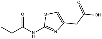 (2-Propionylamino-thiazol-4-yl)-acetic acid Struktur