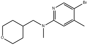 N-(5-Bromo-4-methyl-2-pyridinyl)-N-methyl-N-(tetrahydro-2H-pyran-4-ylmethyl)amine Struktur