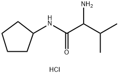 2-Amino-N-cyclopentyl-3-methylbutanamidehydrochloride Structure