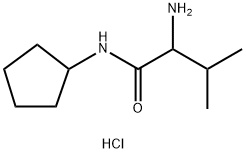 2-Amino-N-cyclopentyl-3-methylbutanamidehydrochloride 结构式