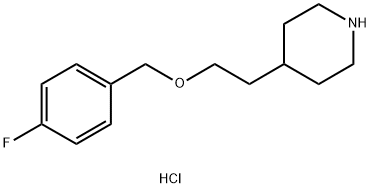 4-{2-[(4-Fluorobenzyl)oxy]ethyl}piperidinehydrochloride Structure