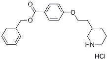 Benzyl 4-[2-(3-piperidinyl)ethoxy]benzoatehydrochloride 化学構造式