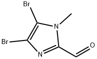 4,5-ジブロモ-1-メチル-1H-イミダゾール-2-カルブアルデヒド 化学構造式