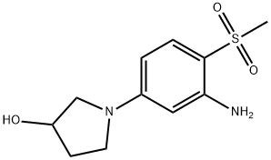 1-[3-Amino-4-(methylsulfonyl)phenyl]-3-pyrrolidinol,1220033-78-2,结构式