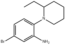 5-Bromo-2-(2-ethyl-1-piperidinyl)aniline Structure