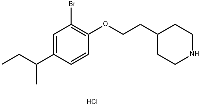 4-{2-[2-Bromo-4-(sec-butyl)phenoxy]-ethyl}piperidine hydrochloride Struktur