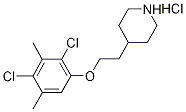 4-[2-(2,4-Dichloro-3,5-dimethylphenoxy)ethyl]-piperidine hydrochloride Struktur