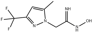 N'-羟基-2-[5-甲基-3-(三氟甲基)-1-吡唑]乙脒,1006354-87-5,结构式