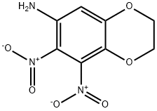 (7,8-二硝基-2,3-二氢-1,4-苯并二氧杂芑-6-基)胺 结构式