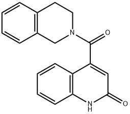 4-(3,4-二氢-1H-异喹啉-2-基羰基)-1H-喹啉-2-酮,851629-68-0,结构式