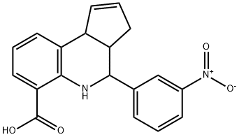 4-(3-硝基苯基)-3A,4,5,9B-四氢-3H-环戊烷并[C]喹啉-6-羧酸, 306969-25-5, 结构式
