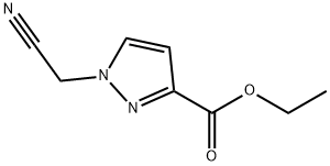 1-(氰基甲基)-1H-吡唑-3-甲酸乙酯,1217863-08-5,结构式