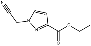 1H-pyrazole-3-carboxylic acid, 1-(cyanomethyl)-, ethyl est Struktur