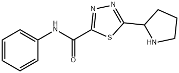 N-苯基-5-吡咯烷-2-基-1,3,4-噻二唑-2-甲酰胺,1217863-00-7,结构式